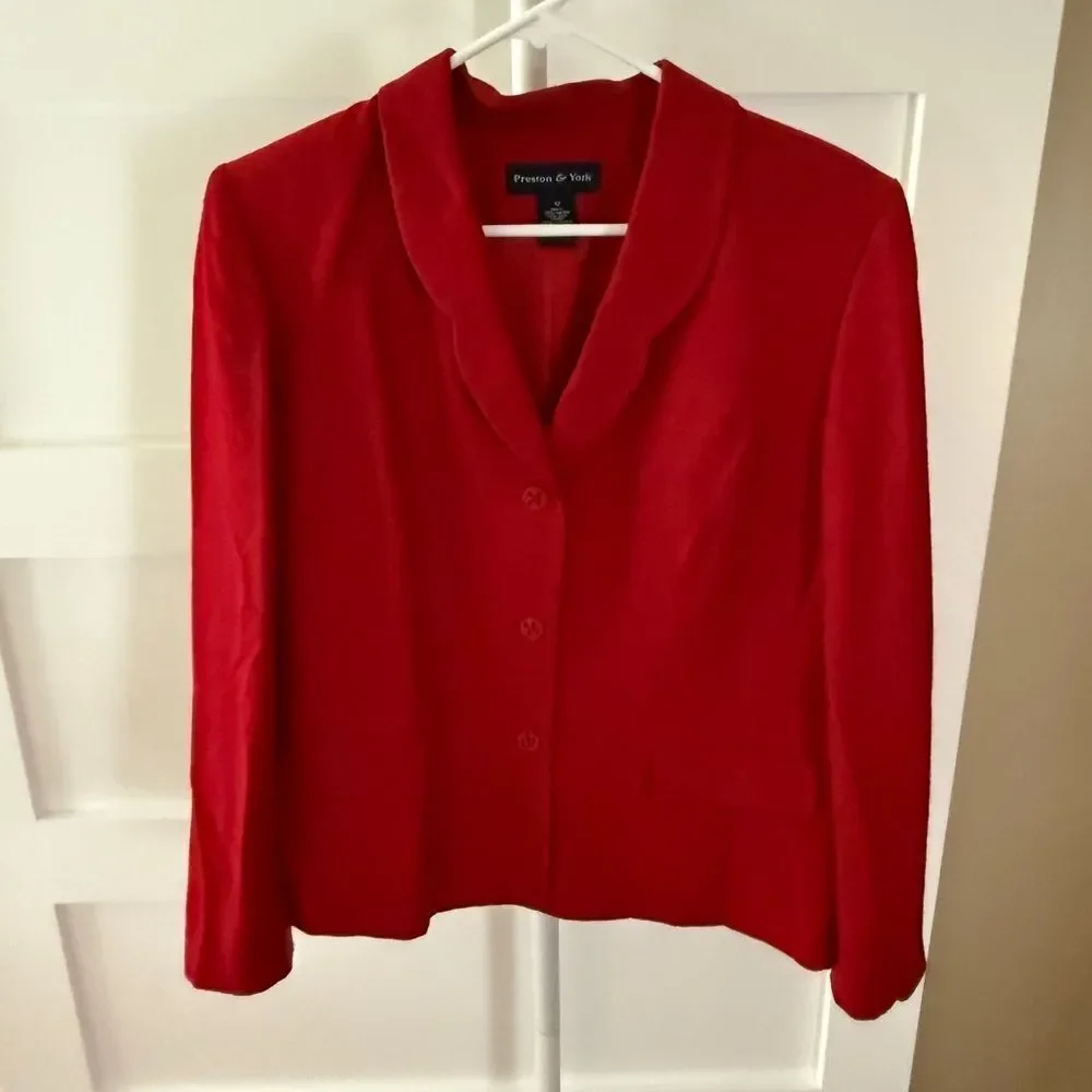 Vintage Preston & York red size 12 high silk material quality Valentine’s Day
